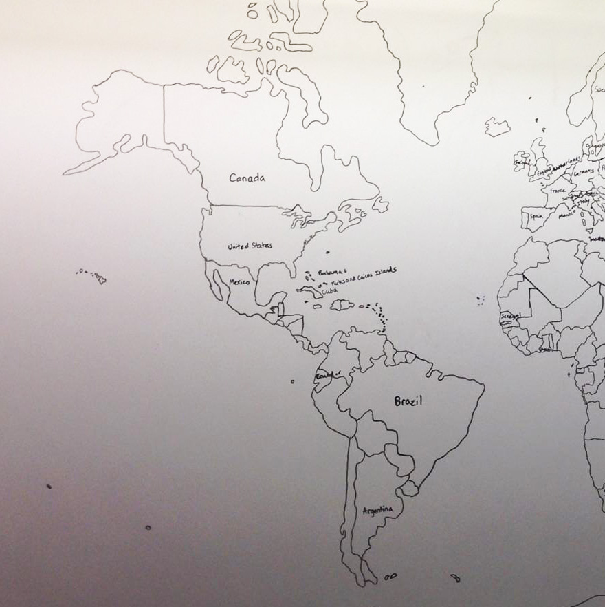 O mapa é extremamente  detalhado foi todo desenhado de memória