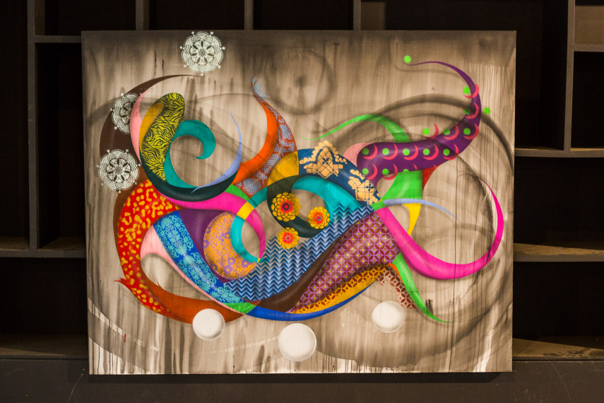 Obras na Bienal do Graffiti 