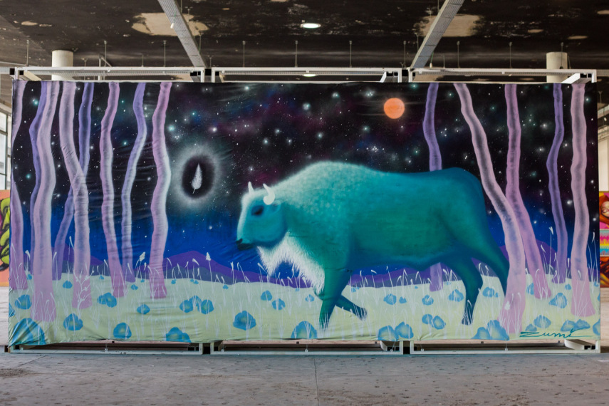 Trabalho na Bienal do Graffiti 