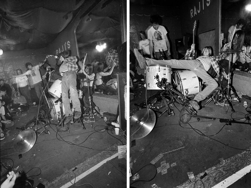 Em 1992 o Nirvana fez o show mais clássico de todos no Reading Festival. Ao fim, Kurt literalmente voou na bateria, a destruindo toda. Coisa que ele ADORAVA fazer. Depois, muitos tentaram copiar, mas não com a sinceridade de Kurt.