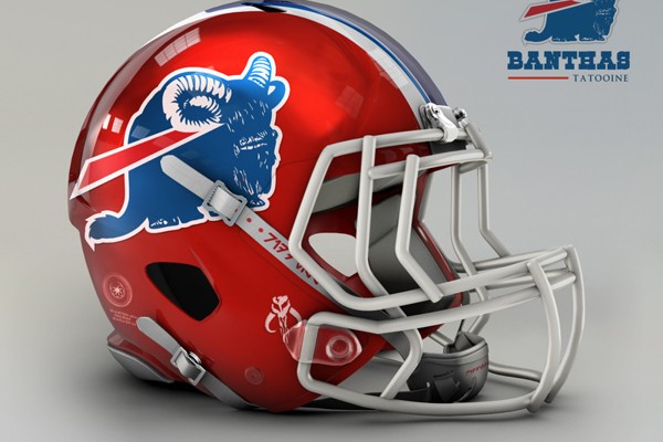 Capacete personalizado de Star Wars do Buffalo Bills