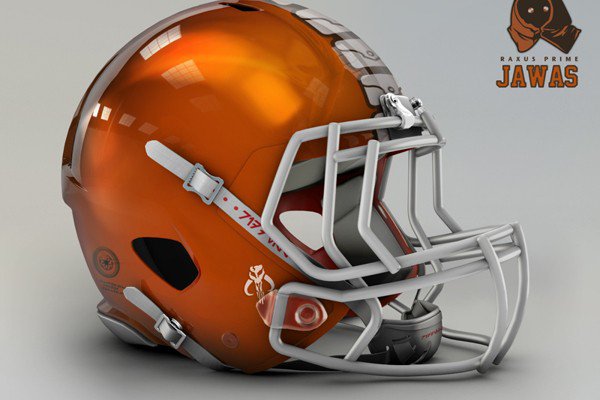 Capacete personalizado de Star Wars do Cleveland Browns