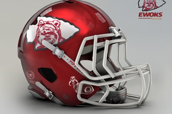 Capacete personalizado de Star Wars do Kansas City Chiefs