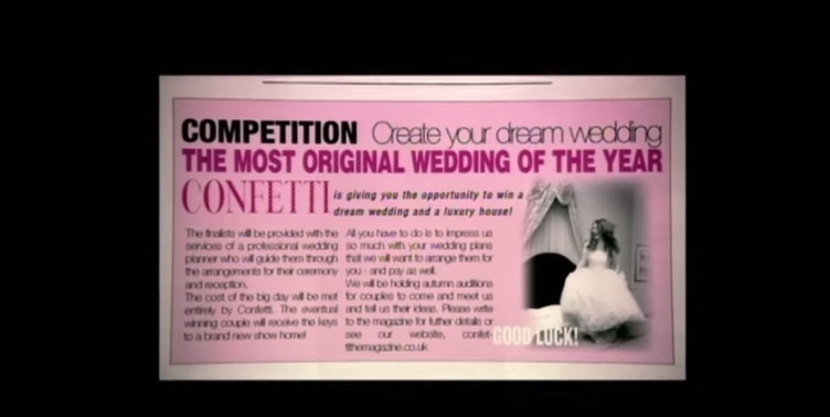 O falso documentário britânico, uma comédia romântica, na verdade, mostra três casais competindo para ter o casamento mais original. A competição é da revista Confetti, que vai premiar o vencedor com um sessão de fotos de capa da revista e uma casa nova. 