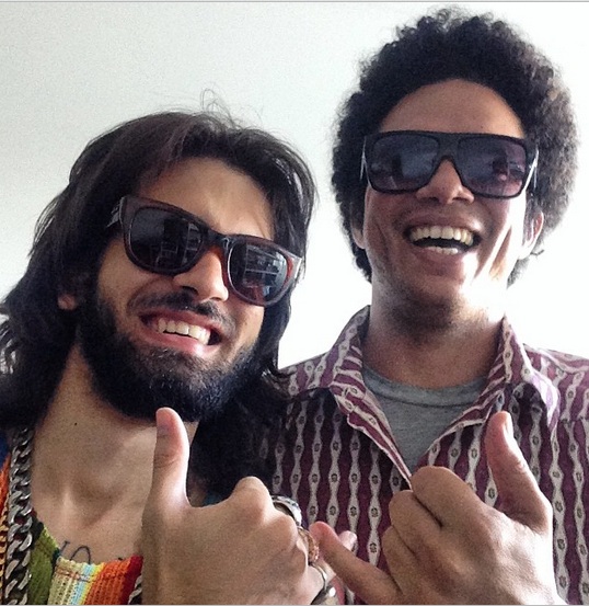 Givly e o produtor de seu disco, Dinho Zampier