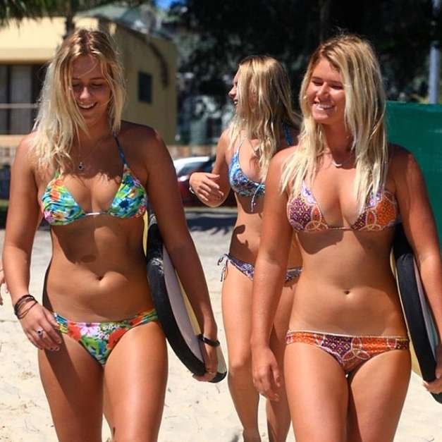 Irmãs australianas surfistas fazem sucesso nas redes sociais