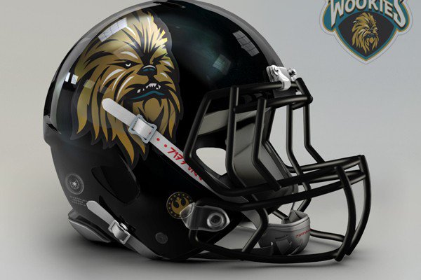 Capacete personalizado de Star Wars do Jacksonville Jaguars