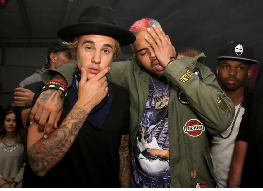 Justin Bieber e Chris Brown no festival Coachella
