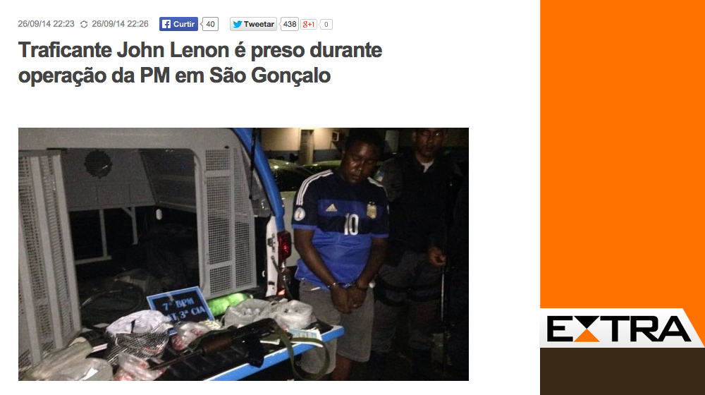 Imagine there's no crimes... Esse John Lenon da baixada se lascou.