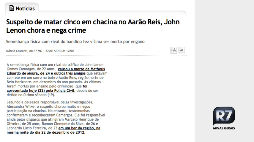 Mas podia ser pior: ele podia ser como este John Lenon, que é suspeito de matar cinco pessoas.