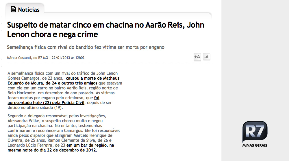 Mas podia ser pior: ele podia ser como este John Lenon, que é suspeito de matar cinco pessoas.