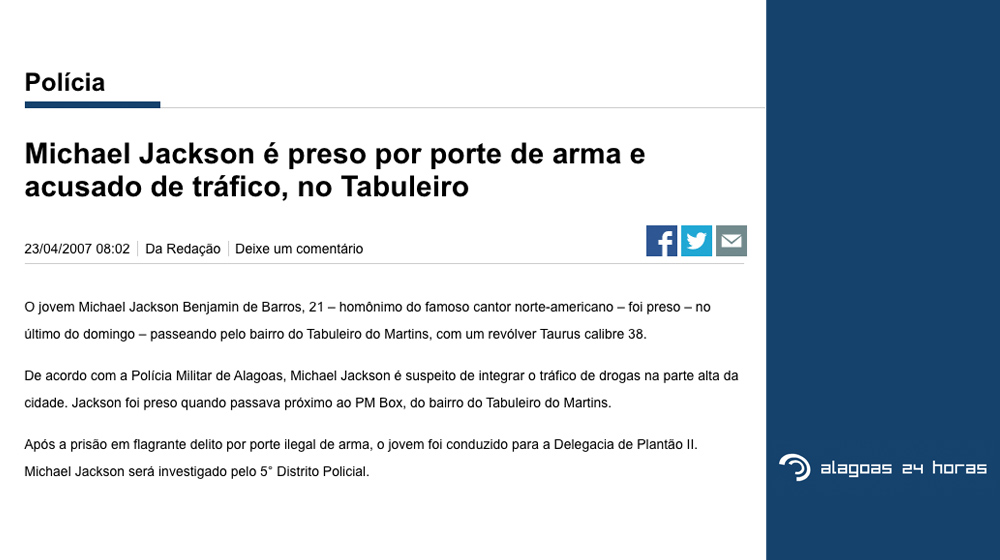 Aparentemente, seu Michael pode ser incluído entre aqueles que não ligam pra gente.