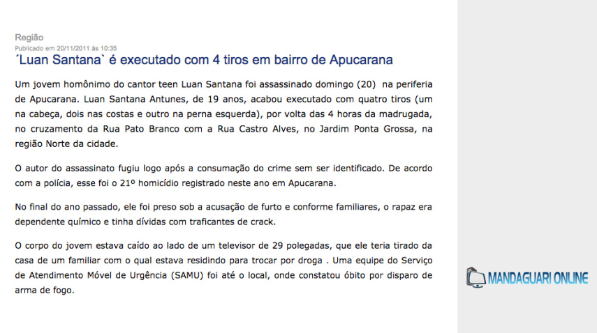 Foi o fim de uma carreira meteórica (da paixão), hein hein?