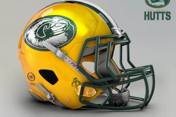 Capacete personalizado de Star Wars do Green Bay Packers