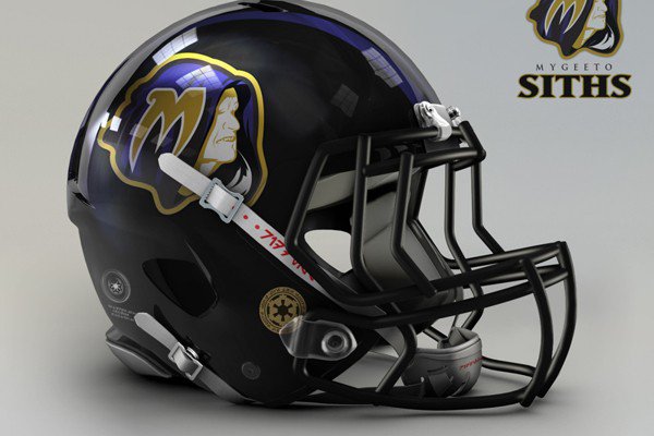 Capacete personalizado de Star Wars do Baltimore Ravens