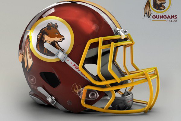 Capacete personalizado de Star Wars do Washington Redskins