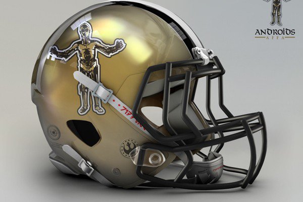 Capacete personalizado de Star Wars do New Orleans Saints