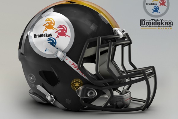 Capacete personalizado de Star Wars do Pittsburgh Steelers
