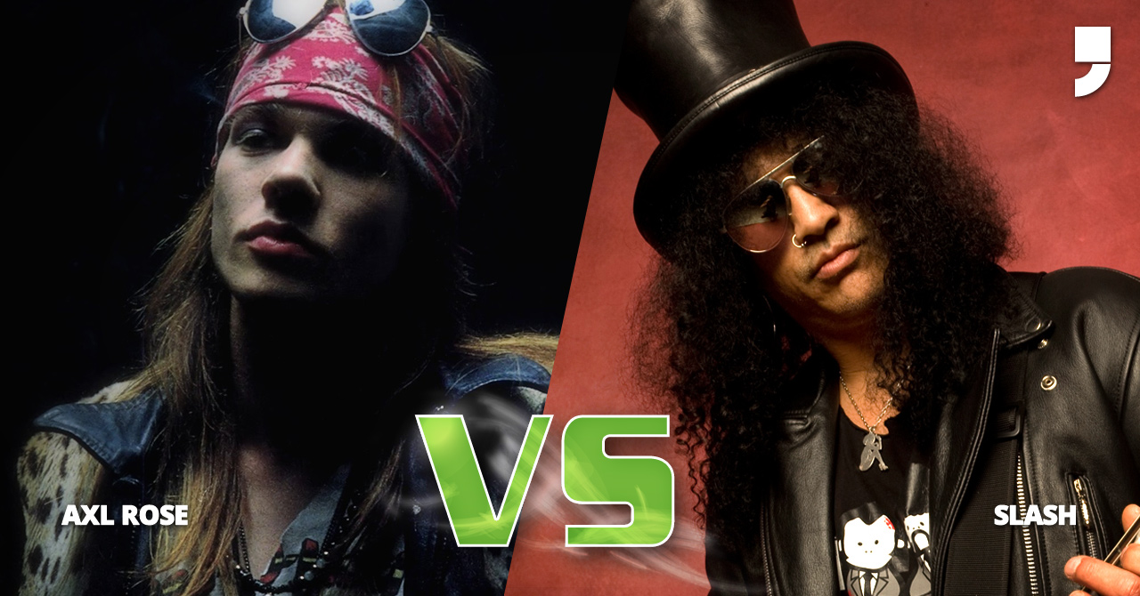 Slash saiu do Guns N' Roses, mas ele e o Axl continuam não se entendendo. No Twitter, quando Slash soltou que pretendia organizar um show para arrecadar fundos para os desabrigados do Haiti, Axl logo respondeu: "é muito baixo e egoísta usar a devastação no Haiti para iniciar (falsos) rumores de uma reunião". Vish...