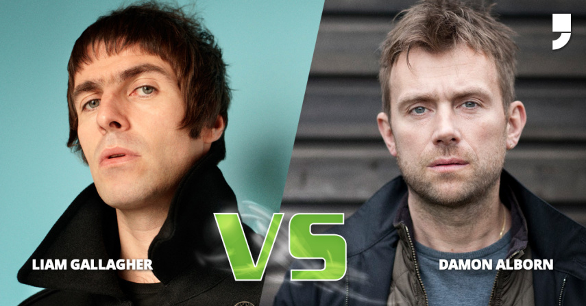 Liam conseguiu alfinetar tanto o Damon Albarn, do Blur, quanto o irmão Noel, dizendo que eles mataram o britpop quando foram vistos se abraçando. Ué?!