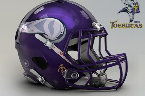 Capacete personalizado de Star Wars do Minnesota Vikings