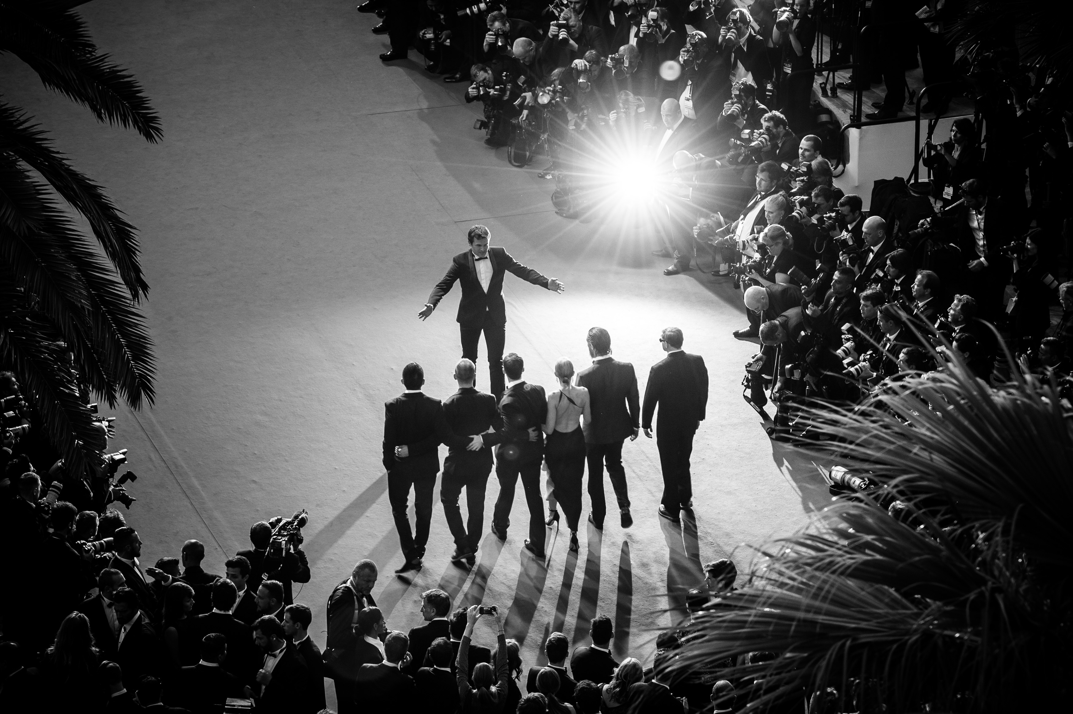 CANNES, FRANCE - MAY 16:  (EDITORS NOTE : This image has been converted to black and white.) Gus Van Sant, Matthew McConaughey, Naomi Watts, Chris Sparling, guests attend the Premiere of "The Sea Of Trees" during the 68th annual Cannes Film Festival on May 16, 2015 in Cannes, France.  (Photo by Francois Durand/Getty Images)