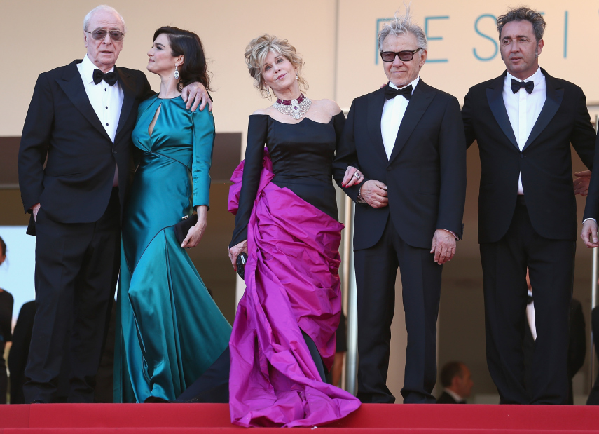 Atores Micheal Caine, Rachel Weisz, Jane Fonda e Harvey Keitel, e o diretor Paolo Sorrentino