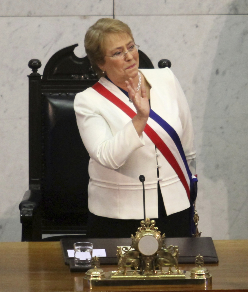 Michelle é presidenta do Chile