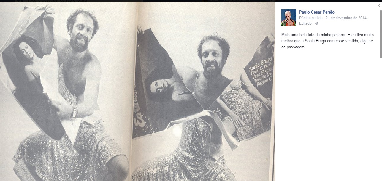Zoando com cartaz do filme Eu Te Amo, com Sônia Braga, de 1982, dirigido Arnaldo Jabor. 
O vestido foi usado pela personagem de Sônia Braga no filme.