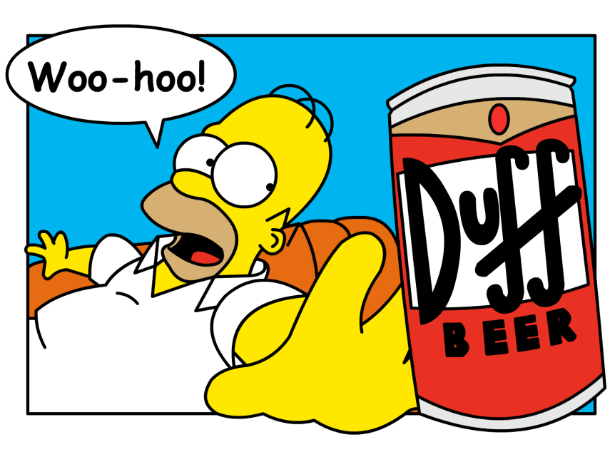 Os Simpsons também criaram vários produtos, e a cerveja Duff ainda virou realidade.