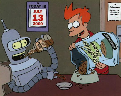 O Futurama também tinha o Bachelor Chow...