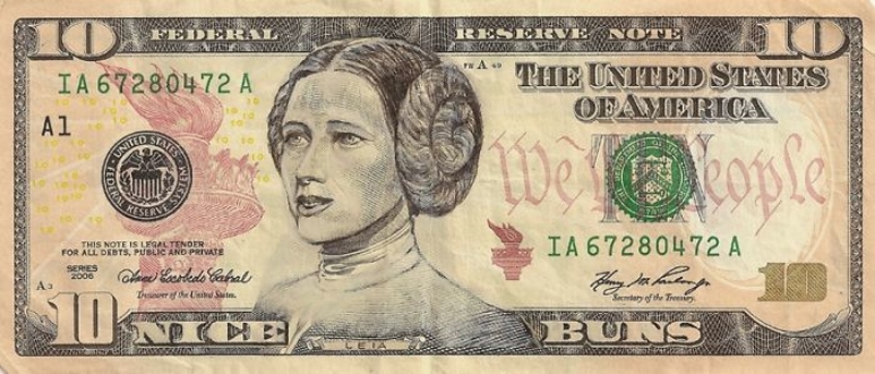 A princesa Leia, de Star Wars, por Alexander Hamilton
