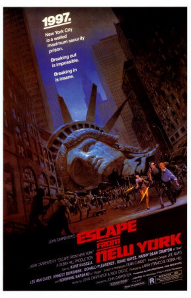 Outro hit de Kurt Russell: Fuga de Nova York, de 1981, que já teve uma continuação em 1996 e agora deve ter um remake turbinado