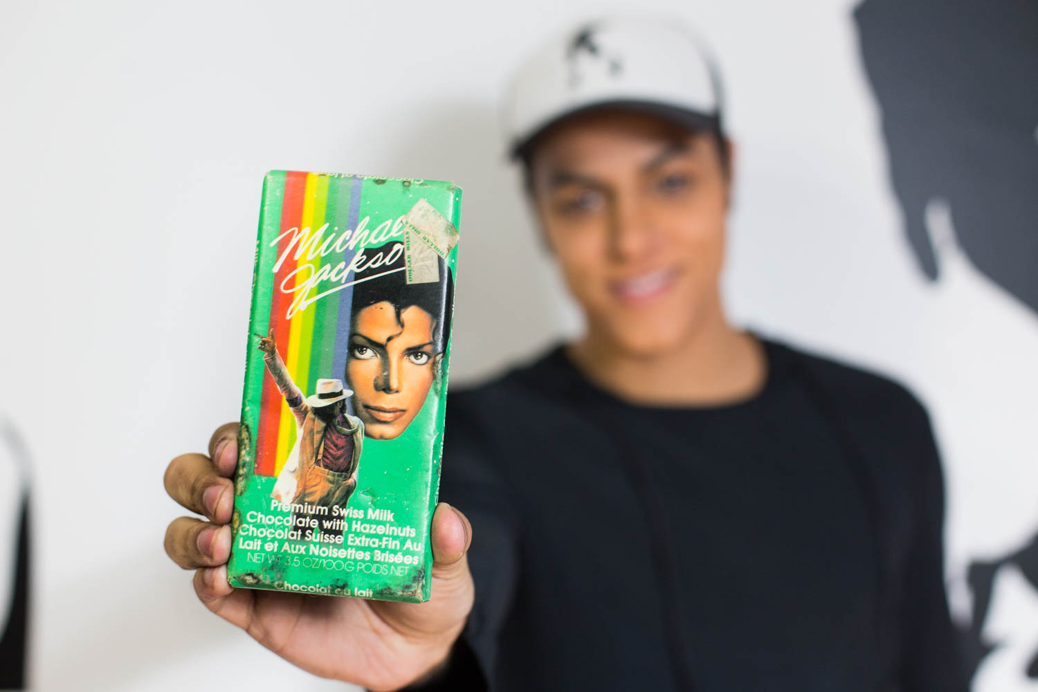Chocolate vendido nos cinemas na época do filme Moonwalker.