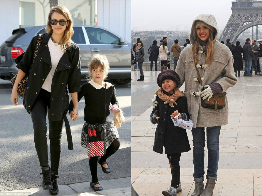 Essa dupla é exemplo de fashionismo! Não tem um dia que Honor não esteja cheia de estilo assim como a mãe, a atriz Jessica Alba 