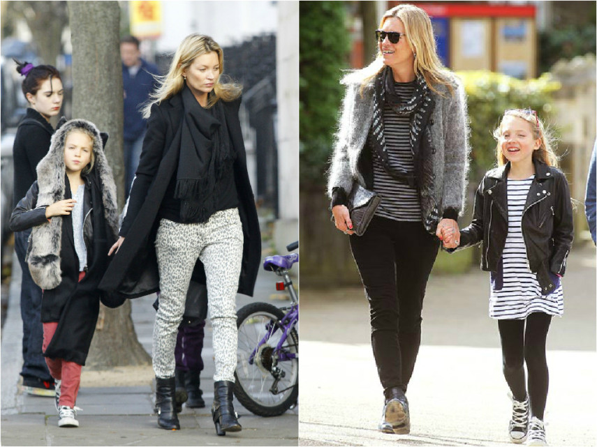 A filha da top Kate Moss adotou o estilo meio rock and roll da mãe. E ficou uma gracinha, não é mesmo? 