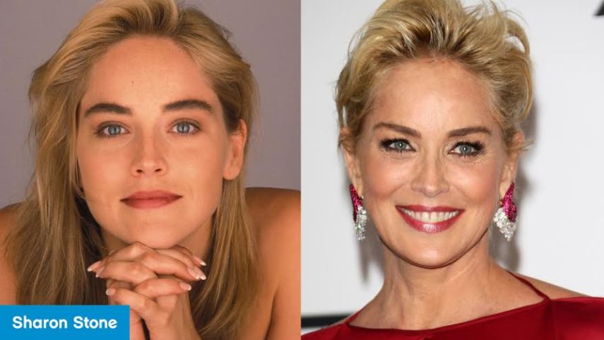 Aos 57 anos, atriz Sharon Stone diz que nunca fez plástica e que teve sorte, já que seus pais pareciam astros de Hollywood! Seu segredo de beleza? Limpar o rosto diariamente com água mineral. Então tá Sharon, a gente vai fingir que acredita que é só isso. 