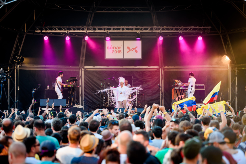 Bomba Estereo no Sónar, no terceiro dia de festival em Barcelona