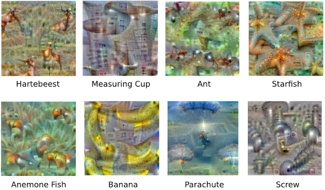 Na mesma linha, quando o software recebeu comandos para encontrar paraquedas e formigas em ruídos de pixels