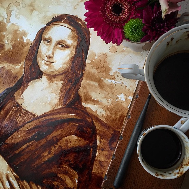 Maria A. Aristodou faz artes incríveis usando diferentes tipos de cafés como tinta
