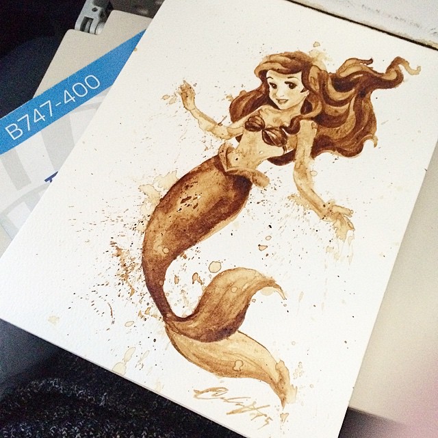 Maria A. Aristodou faz artes incríveis usando diferentes tipos de cafés como tinta
