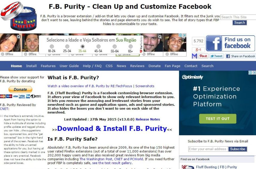 O FB Purity permite bloquear qualquer conte~udo que tenha os termos determinados por você