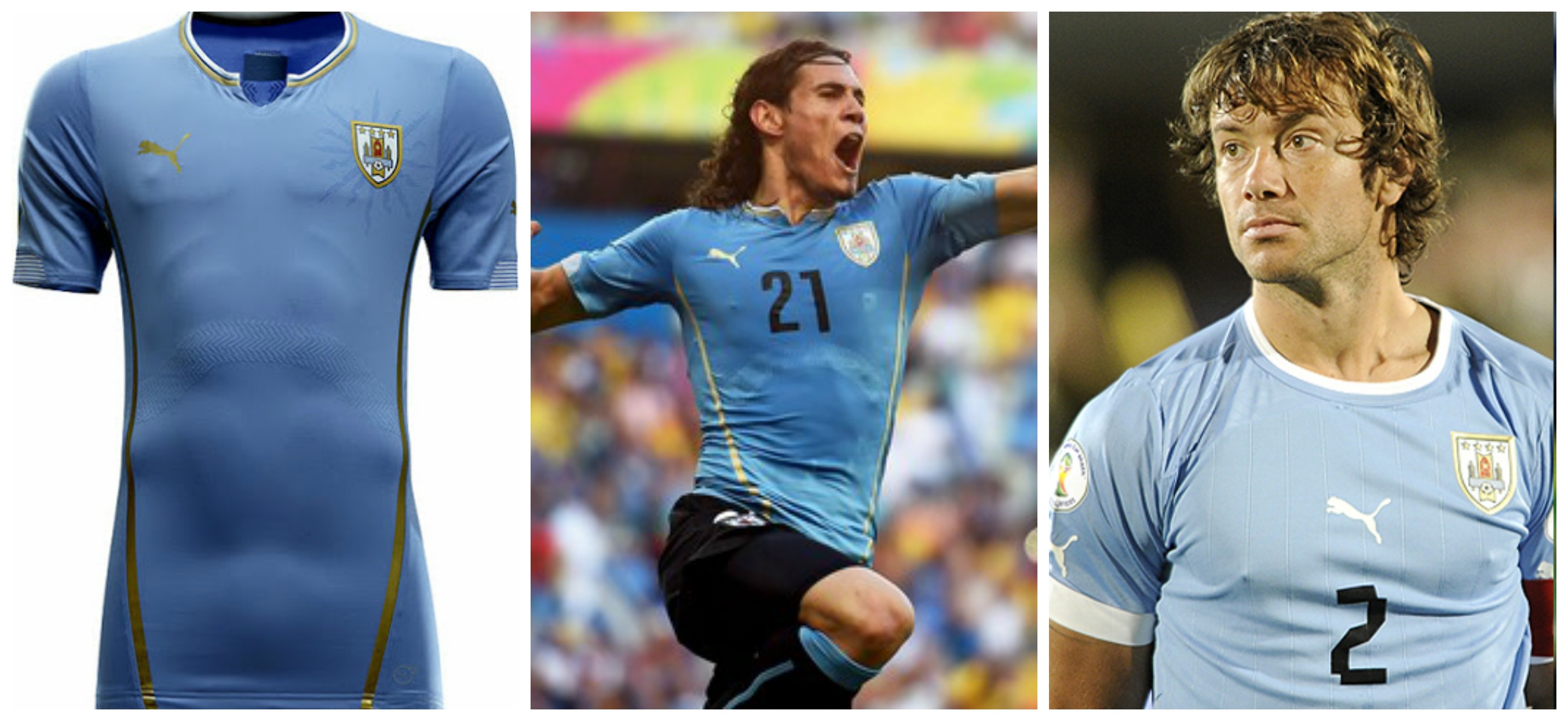 Tá, tudo bem. Aqui você vai se perguntar: "Mas o que tem de loucão nessa camisa?". A gente te responde. Essa camisa desperta a nossa loucura por ter modelagem bem próxima ao corpo. Afinal de contas, a seleção do Uruguai não foi uma das nossas preferidas na Copa de 2014 à toa.