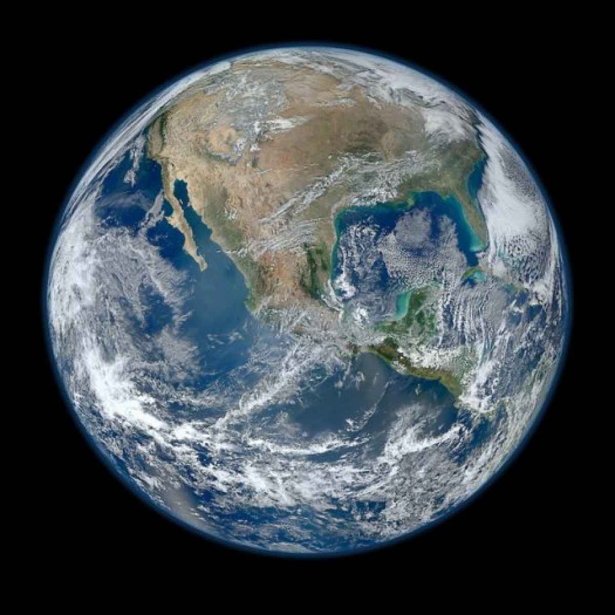 Essa foto de nosso lindo planeta azul foi tirada pelo satélite Suomi NPP, da Nasa