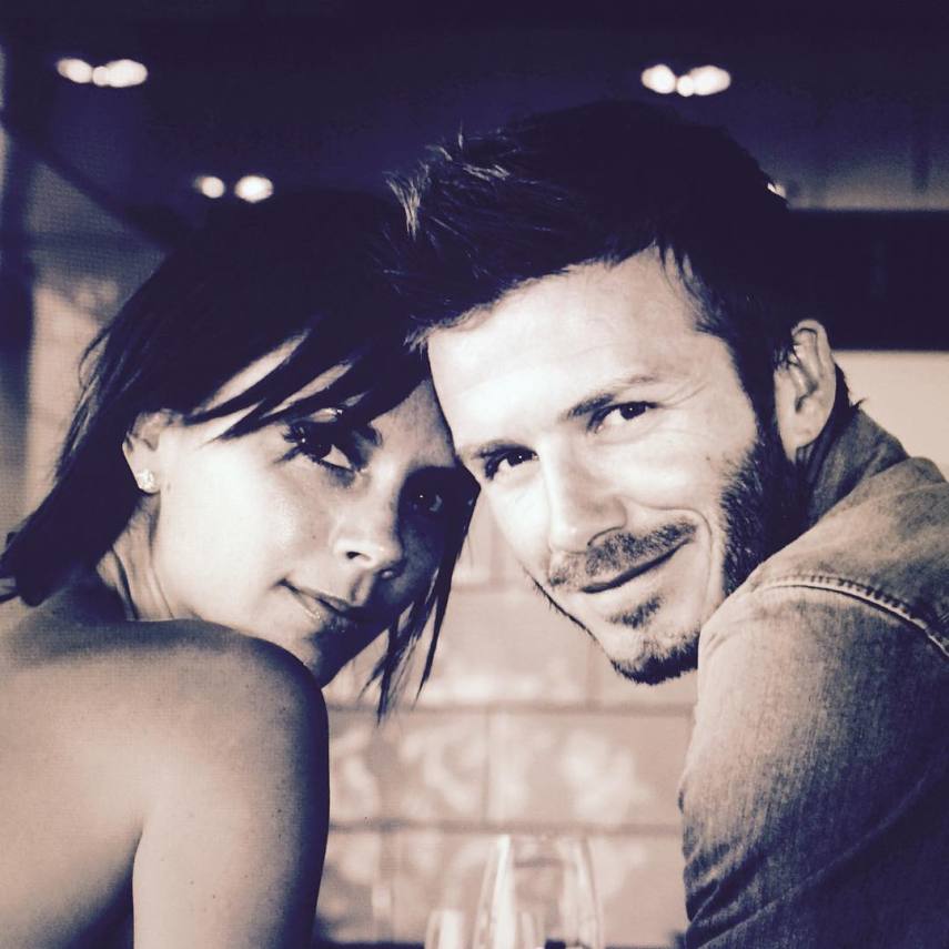 Quando ele postou essa foto em comemoração ao aniversário de casamento dele e da Victoria Beckham, agradecendo pela linda família que eles têm hoje