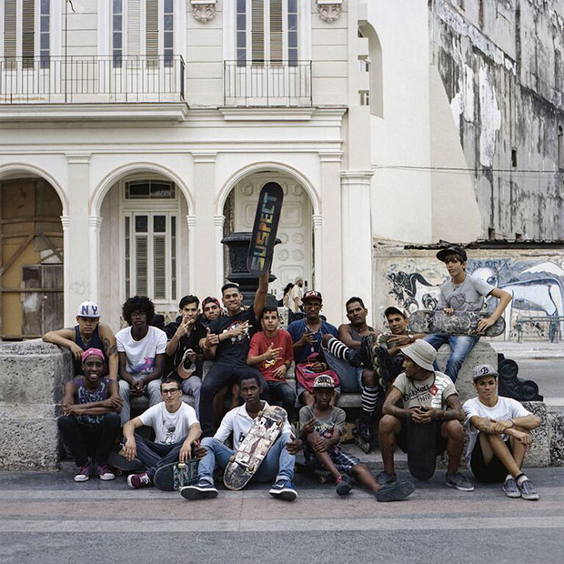 Grupo de skatistas de Paseo Prado