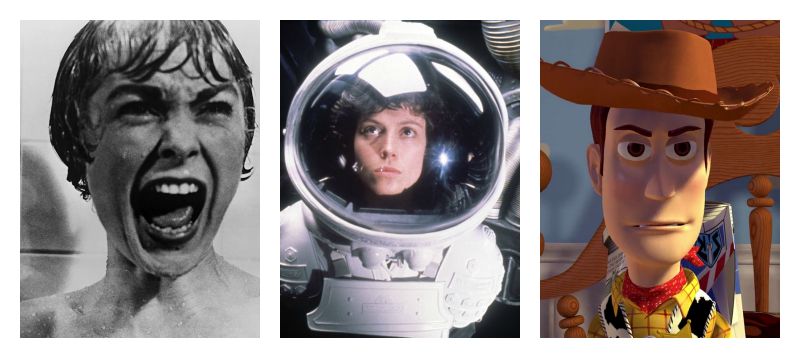 Psicose 1960, Alien o Oitavo Passageiro 1979, Toy Story 1995