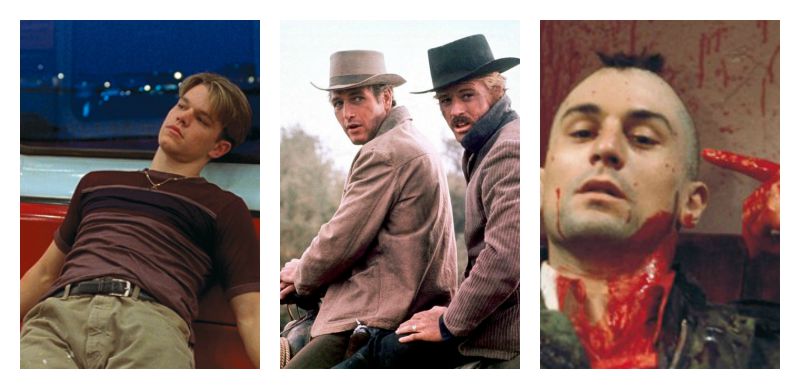 Gênio Indomável 1998, Butch Cassidy 1969, Taxi Driver 1976