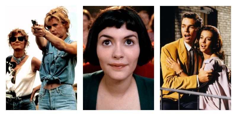 Thelma & Louise 1991, O Fabuloso Destino de Amelie Poulin 2001, West Side Story 1961