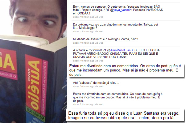 Bruno Mazzeo foi dar uma alfinetada básica no cantor sertanejo e teve que enfrentar uma legião de fãs furiosos. E ele ainda dedicou tempo e energia para responder algumas das críticas...